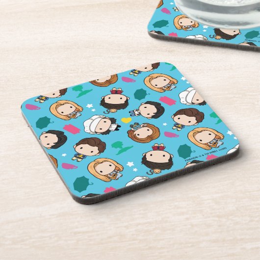 友だち™ |キャラクターチビ（小さくかわいく書いた感じ）パターン コースター (左側)