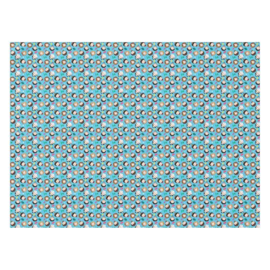 友だち™ |キャラクターチビ（小さくかわいく書いた感じ）パターン テーブルクロス (正面(横))