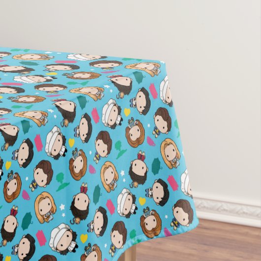 友だち™ |キャラクターチビ（小さくかわいく書いた感じ）パターン テーブルクロス (インサイチュ)