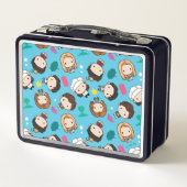 友だち™ |キャラクターチビ（小さくかわいく書いた感じ）パターン メタルランチボックス (裏面)