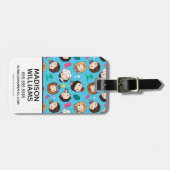 友だち™ |キャラクターチビ(小さくかわいく書いた感じ)パターン ラゲッジタグ (正面横)