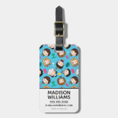 友だち™ |キャラクターチビ（小さくかわいく書いた感じ）パターン ラゲッジタグ (正面縦)