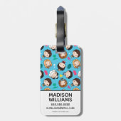 友だち™ |キャラクターチビ(小さくかわいく書いた感じ)パターン ラゲッジタグ (裏面縦)