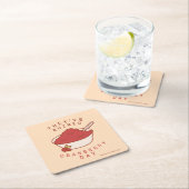 友だち™ |クランベリーの日を台無しにした スクエアペーパーコースター (インサイチュ)