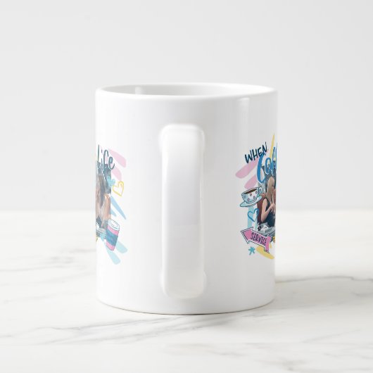 友だち™ |コーヒーが命の時 ジャンボコーヒーマグカップ (裏面)