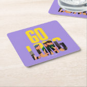 友だち™ | ゴーロング引用文 スクエアペーパーコースター (アングル)