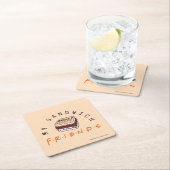 友だち™ |サンドイッチ スクエアペーパーコースター (インサイチュ)