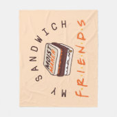 友だち™ |サンドイッチ フリースブランケット (正面)