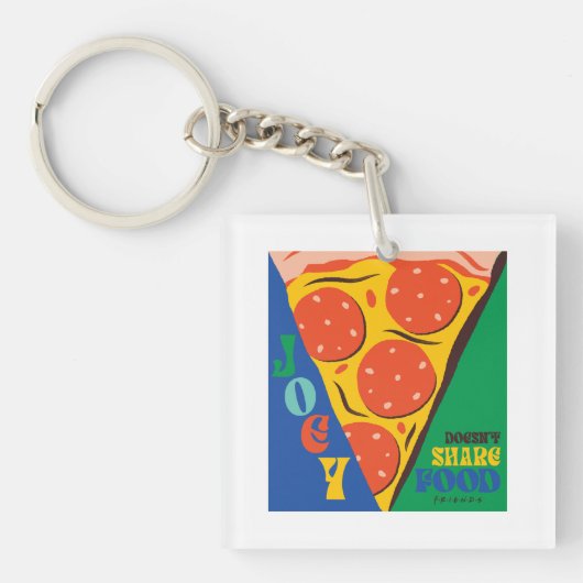友だち™ |ジョーイは共有食品なし – Pizza Graphic キーホルダー (正面)