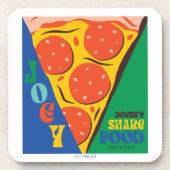 友だち™ |ジョーイは共有食品なし – Pizza Graphic コースター (正面)