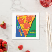 友だち™ |ジョーイは共有食品なし – Pizza Graphic スタンダードカクテルナプキン (インサイチュ)
