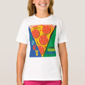 友だち™ |ジョーイは共有食品なし – Pizza Graphic Tシャツ (正面)