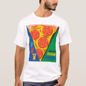 友だち™ |ジョーイは共有食品なし – Pizza Graphic Tシャツ (正面)