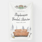 友だち™ |セントラルパークブライダルシャワーへようこそ 横断幕 (縦)