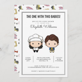 友だち™ |ツインズベビーシャワー招待状 招待状