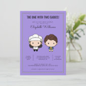友だち™ |ツインズベビーシャワー招待状 招待状 (スタンド正面)