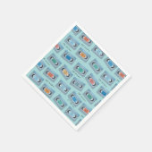 友だち™ |ビデオテープのパターンを含む スタンダードカクテルナプキン (角)