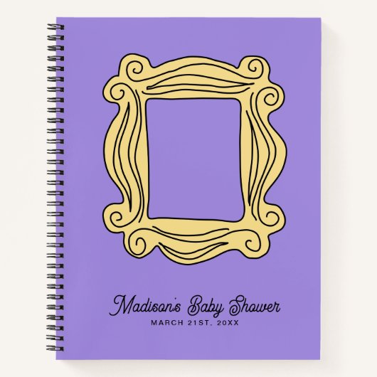 友だち™ |ピーフォレフレームベビーシャワーゲスト ノートブック (正面)