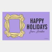 友だち™ |ピーフォレフレーム |クリスマスプレゼントラベル 長方形シール (正面)