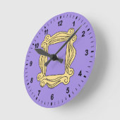 友だち™ |ピーフォレフレーム ラウンド壁時計 (傾斜)