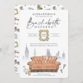 友だち™ |リングや輪バチェロレッテ前の最後の興行期間 招待状 (正面/裏面)