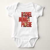 友だち™ | レイチェル、モニカ、フォエベ ベビーボディスーツ (正面)