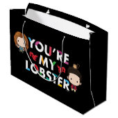 友だち™ |ロス&レイチェルロブスターチビ（小さくかわいく書いた感じ） ラージペーパーバッグ (裏面アングル)