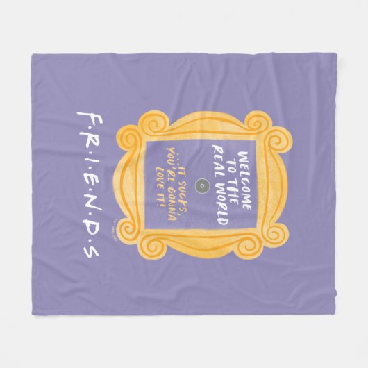 友だち™ |世界の引用文実在へようこそ フリースブランケット (正面(横))