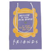 友だち™ |世界の引用文実在へようこそ ミディアムペーパーバッグ (正面)