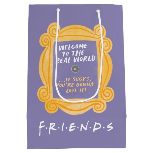 友だち™ |世界の引用文実在へようこそ ミディアムペーパーバッグ (裏面)