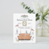 友だち™ |中央パークウォーターカラーブライダルシャワー ポストカード (スタンド正面)