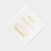 友だち™ |中央パークウォーターカラーブライダルシャワー 箔ナプキン (右)