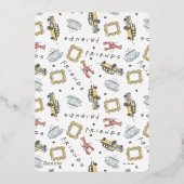 友だち™ |中央パークウォーターカラーブライダルシャワー 箔招待状 (裏面)