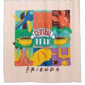 友だち™ |中央パークグラフィック鮮やかス シャワーカーテン (正面)