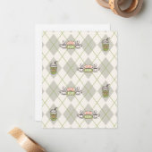 友だち™ |中央パークパタアーガイルーン ノートカード (正面/裏面インサイチュ)