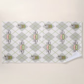 友だち™ |中央パークパタアーガイルーン ビーチタオル (正面)