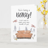 友だち™ | 中央パークベビーシャワー カード (黄色い花)