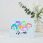「友だち」友情、はがき。 ポストカード (スタンド正面)