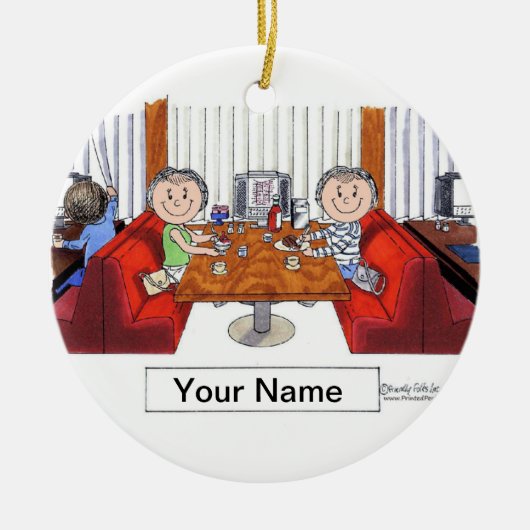 友だち – 女性と女性 セラミックオーナメント (正面)