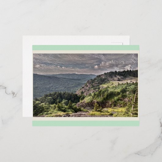 友だち/家族のポストカードとカスタマイズ可能 箔シーズンポストカード (正面/裏面)