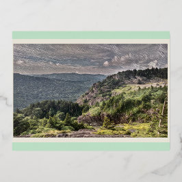 友だち/家族のポストカードとカスタマイズ可能 箔シーズンポストカード