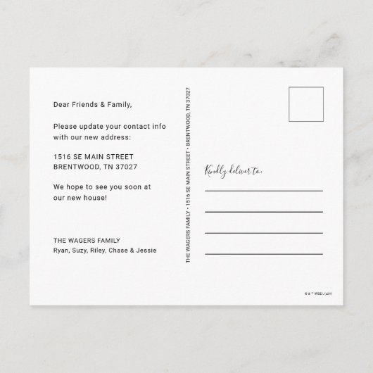 友だち™ |引っ越しました ポストカード (裏面)