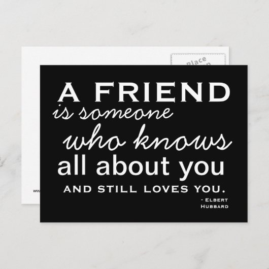 友だち – 感動的はがき ポストカード (正面/裏面)