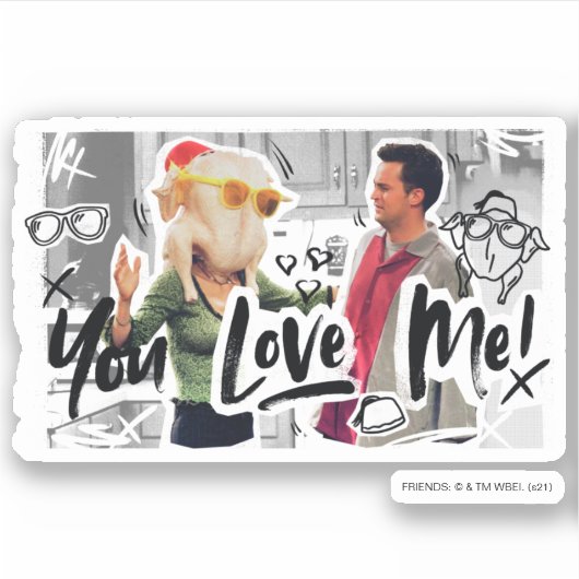 友だち™ |感謝祭トルコ首長モニカ シール (正面)