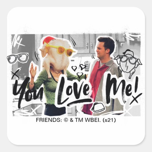 友だち™ |感謝祭トルコ首長モニカ スクエアシール (正面)