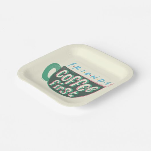 友だち™ |最初のコーヒー ペーパープレート (傾斜あり)