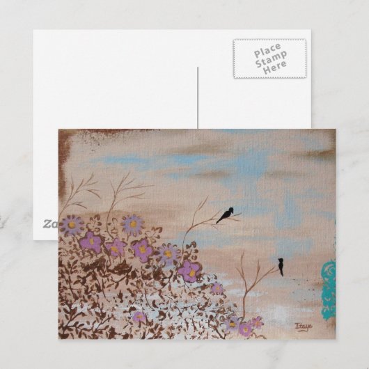 友だち – 枝に鳥 ポストカード (正面/裏面)