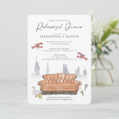 友だち™ |水彩リハーサルディナー 招待状 (スタンド正面)