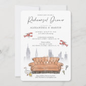 友だち™ |水彩リハーサルディナー 招待状 (正面)