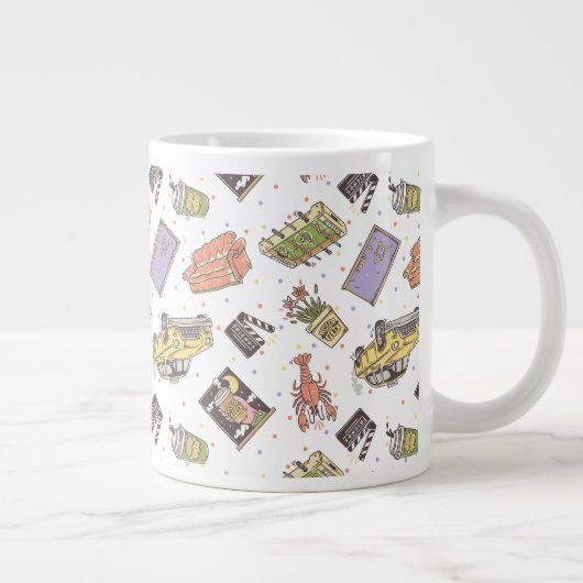 友だち™ |水玉模様アイコンのパターン ジャンボコーヒーマグカップ (右)